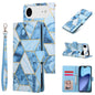 Marble Bronzing Stitching Leather Phone Case, For iPhone 18 / 17, For iPhone 18 Pro / 17 Pro, For iPhone 18 Pro Max / 17 Pro Max, For iPhone 17e / 16e, For iPhone Air, For iPhone 16 Pro Max