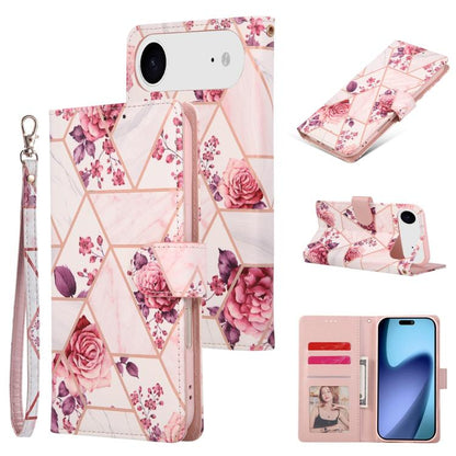 Marble Bronzing Stitching Leather Phone Case, For iPhone 18 / 17, For iPhone 18 Pro / 17 Pro, For iPhone 18 Pro Max / 17 Pro Max, For iPhone 17e / 16e, For iPhone Air, For iPhone 16 Pro Max