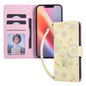 Bronzing Painting RFID Leather Case, For iPhone 17e / 16e, For iPhone 16 Pro Max, For iPhone 16 Pro, For iPhone 16 Plus