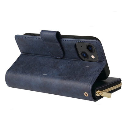 9 Card Slots Zipper Wallet Bag Leather Phone Case