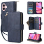 9 Card Slots Zipper Wallet Bag Leather Phone Case