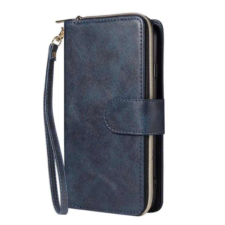 9 Card Slots Zipper Wallet Bag Leather Phone Case, For iPhone 17e / 16e, For iPhone 17 Pro Max, For iPhone 17 Pro, For iPhone 17