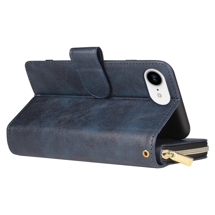 9 Card Slots Zipper Wallet Bag Leather Phone Case