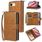 9 Card Slots Zipper Wallet Bag Leather Phone Case