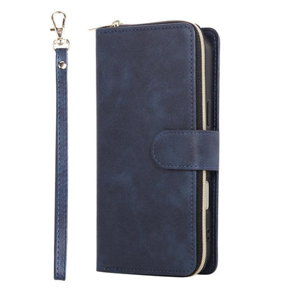 9 Card Slots Zipper Wallet Bag Leather Phone Case, For iPhone Air, For iPhone 16 Pro Max, For iPhone 16 Pro, For iPhone 16 Plus