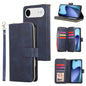 9 Card Slots Zipper Wallet Bag Leather Phone Case, For iPhone Air, For iPhone 16 Pro Max, For iPhone 16 Pro, For iPhone 16 Plus