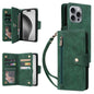 Rivet Buckle 9 Cards Three Fold Leather Phone Case, For iPhone Air, For iPhone 16 Pro Max, For iPhone 16 Pro, For iPhone 16 Plus