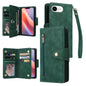 Rivet Buckle 9 Cards Three Fold Leather Phone Case, For iPhone 18 / 17, For iPhone 18 Pro / 17 Pro, For iPhone 18 Pro Max / 17 Pro Max, For iPhone 17e / 16e