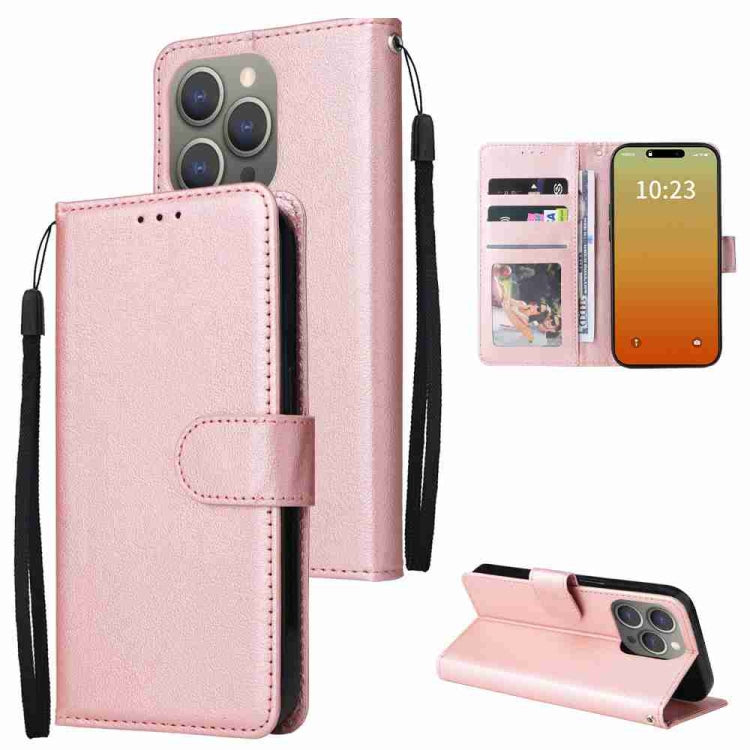 3-Card Slots Multifunctional Leather Phone Case, For iPhone 16, For iPhone 15 Pro Max, For iPhone 15 Pro, For iPhone 15 Plus