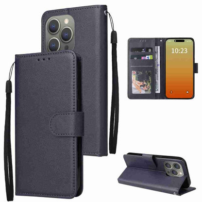 3-Card Slots Multifunctional Leather Phone Case, For iPhone 16, For iPhone 15 Pro Max, For iPhone 15 Pro, For iPhone 15 Plus