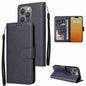3-Card Slots Multifunctional Leather Phone Case, For iPhone 16, For iPhone 15 Pro Max, For iPhone 15 Pro, For iPhone 15 Plus
