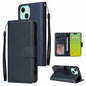 3-Card Slots Multifunctional Leather Phone Case, For iPhone 16, For iPhone 15 Pro Max, For iPhone 15 Pro, For iPhone 15 Plus