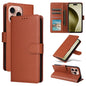 3-Card Slots Multifunctional Leather Phone Case, For iPhone 16e, For iPhone 16 Pro Max, For iPhone 16 Pro, For iPhone 16 Plus