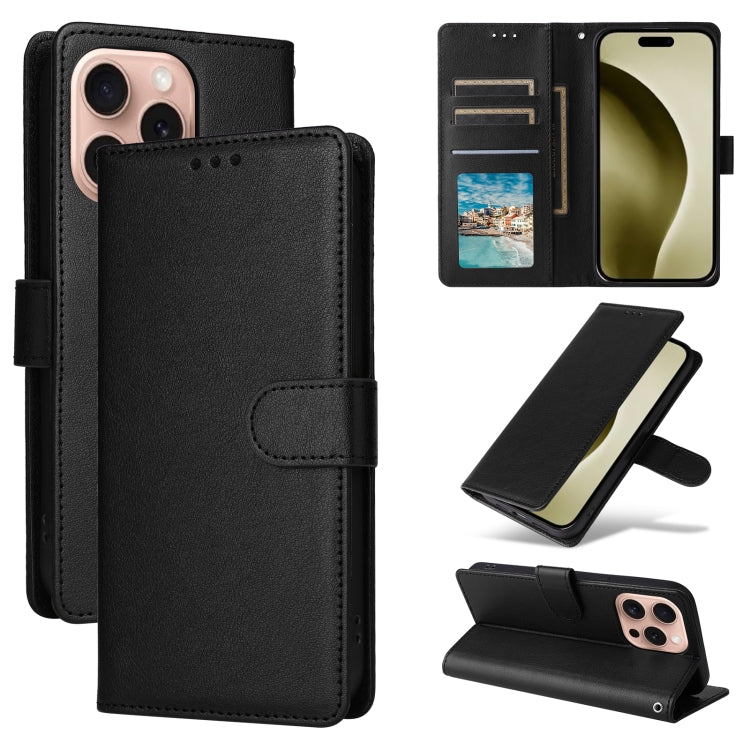 3-Card Slots Multifunctional Leather Phone Case, For iPhone Air, For iPhone 16 Pro Max, For iPhone 16 Pro, For iPhone 16 Plus
