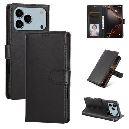 3-Card Slots Multifunctional Leather Phone Case, For iPhone 17e / 16e, For iPhone 17 Pro Max, For iPhone 17 Pro, For iPhone 17