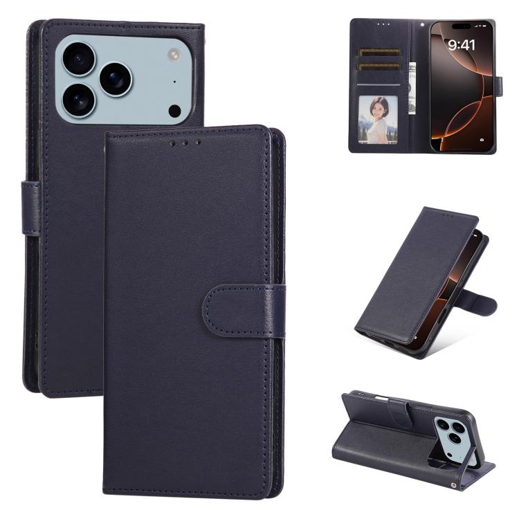 3-Card Slots Multifunctional Leather Phone Case, For iPhone 17e / 16e, For iPhone 17 Pro Max, For iPhone 17 Pro, For iPhone 17