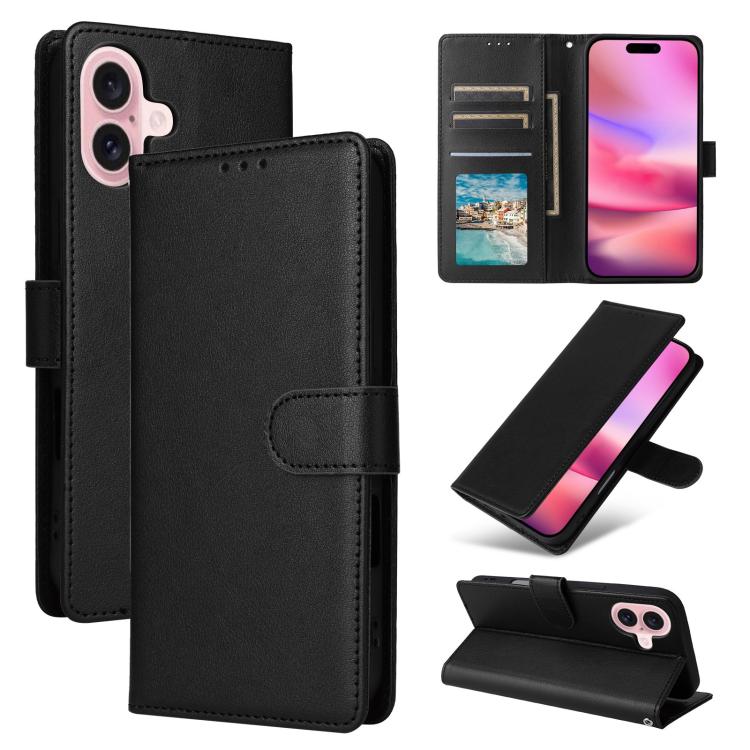 3-Card Slots Multifunctional Leather Phone Case, For iPhone 17e / 16e, For iPhone 17 Pro Max, For iPhone 17 Pro, For iPhone 17