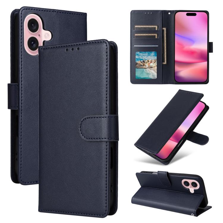3-Card Slots Multifunctional Leather Phone Case, For iPhone 17e / 16e, For iPhone 17 Pro Max, For iPhone 17 Pro, For iPhone 17