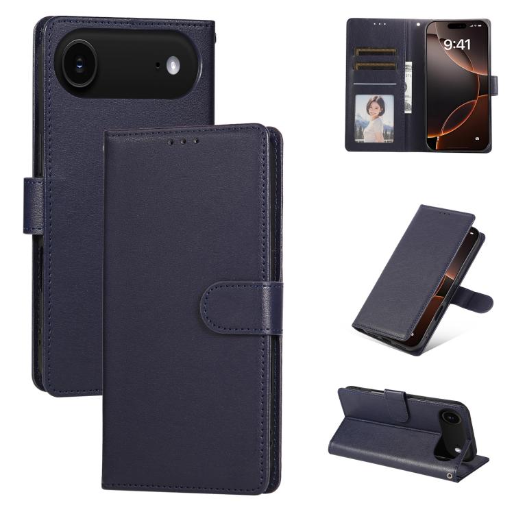 3-Card Slots Multifunctional Leather Phone Case, For iPhone Air, For iPhone 16 Pro Max, For iPhone 16 Pro, For iPhone 16 Plus
