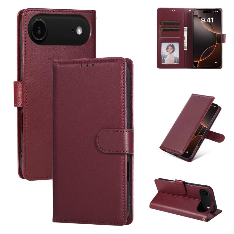 3-Card Slots Multifunctional Leather Phone Case, For iPhone 17 Pro Max, For iPhone 17 Pro, For iPhone 17, For iPhone Air