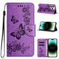 Butterfly Embossed Flip Leather Phone Case