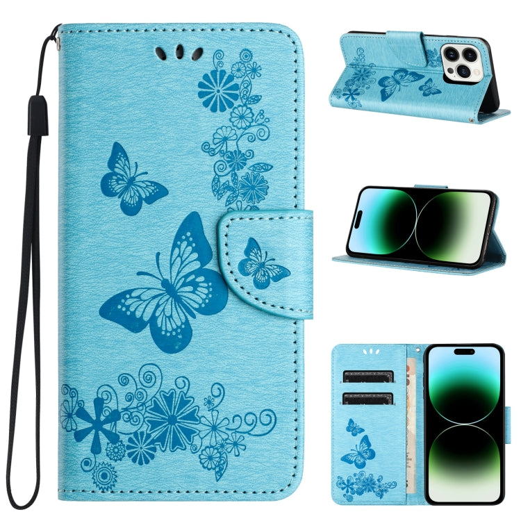 Butterfly Embossed Flip Leather Phone Case