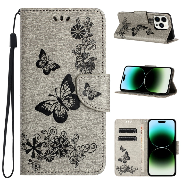Butterfly Embossed Flip Leather Phone Case