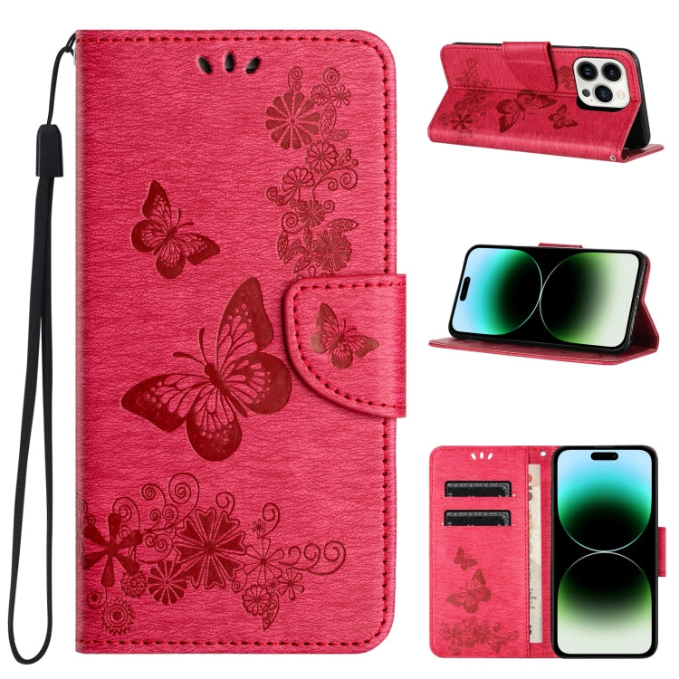 Butterfly Embossed Flip Leather Phone Case