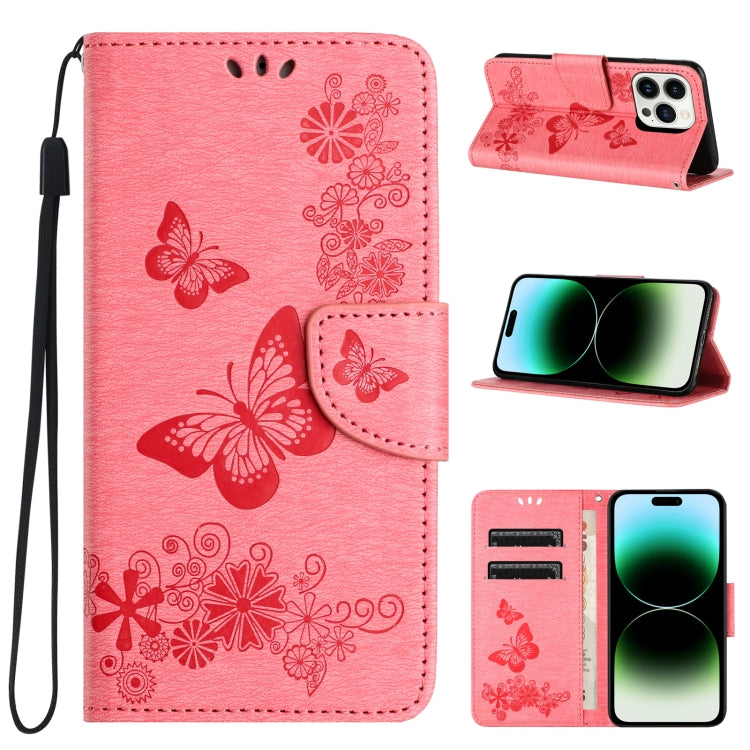Butterfly Embossed Flip Leather Phone Case