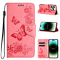Butterfly Embossed Flip Leather Phone Case