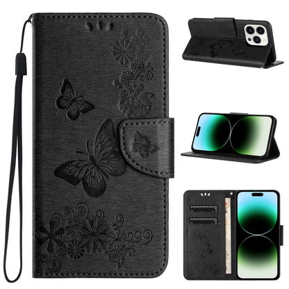 Butterfly Embossed Flip Leather Phone Case