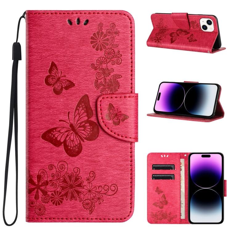 Butterfly Embossed Flip Leather Phone Case