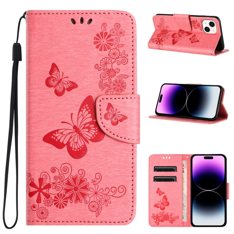 Butterfly Embossed Flip Leather Phone Case