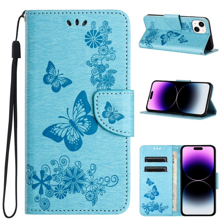 Butterfly Embossed Flip Leather Phone Case