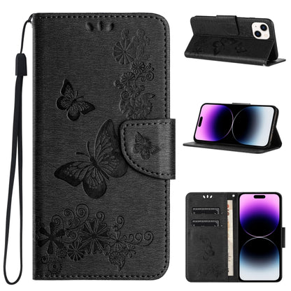 Butterfly Embossed Flip Leather Phone Case