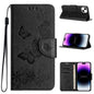 Butterfly Embossed Flip Leather Phone Case