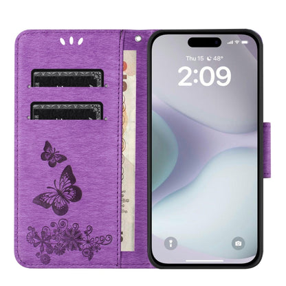 Butterfly Embossed Flip Leather Phone Case