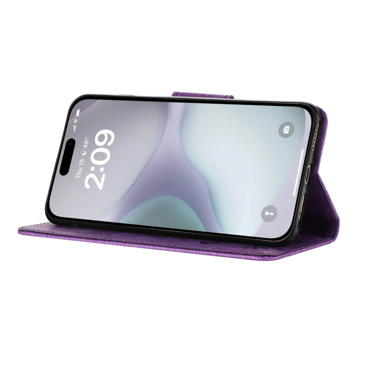 Butterfly Embossed Flip Leather Phone Case