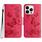 Butterfly Embossed Flip Leather Phone Case, For iPhone 17e / 16e, For iPhone 16 Pro Max, For iPhone 16 Pro