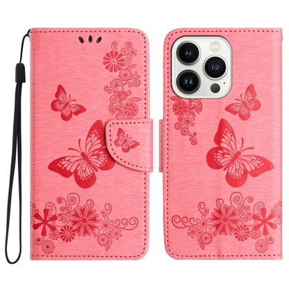 Butterfly Embossed Flip Leather Phone Case, For iPhone 17e / 16e, For iPhone 16 Pro Max, For iPhone 16 Pro