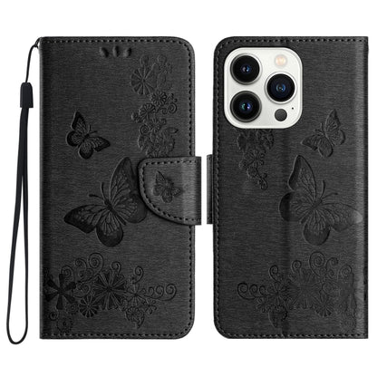 Butterfly Embossed Flip Leather Phone Case, For iPhone 17e / 16e, For iPhone 16 Pro Max, For iPhone 16 Pro