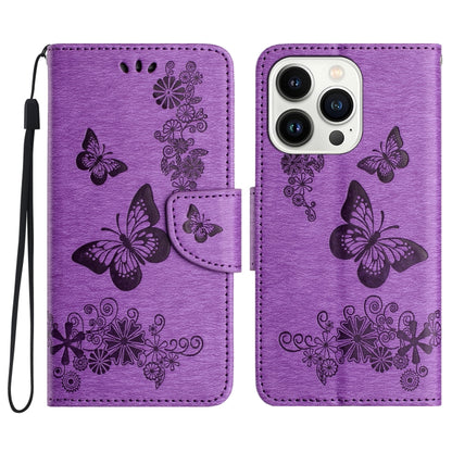 Butterfly Embossed Flip Leather Phone Case, For iPhone 17e / 16e, For iPhone 16 Pro Max, For iPhone 16 Pro
