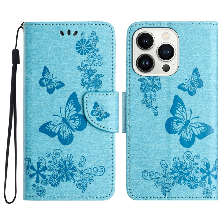 Butterfly Embossed Flip Leather Phone Case, For iPhone 17e / 16e, For iPhone 16 Pro Max, For iPhone 16 Pro