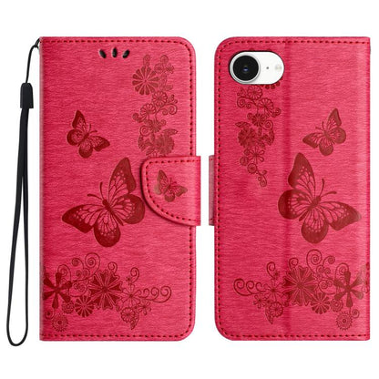 Butterfly Embossed Flip Leather Phone Case, For iPhone 17e / 16e, For iPhone 16 Pro Max, For iPhone 16 Pro