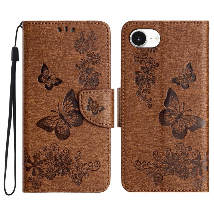 Butterfly Embossed Flip Leather Phone Case, For iPhone 17e / 16e, For iPhone 16 Pro Max, For iPhone 16 Pro