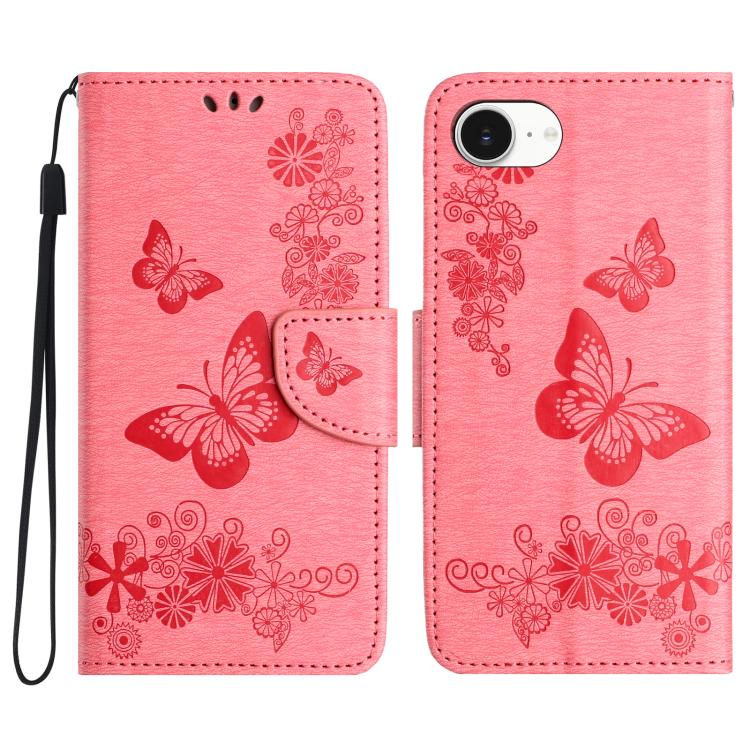 Butterfly Embossed Flip Leather Phone Case, For iPhone 17e / 16e, For iPhone 16 Pro Max, For iPhone 16 Pro