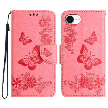 Butterfly Embossed Flip Leather Phone Case, For iPhone 17e / 16e, For iPhone 16 Pro Max, For iPhone 16 Pro