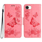 Butterfly Embossed Flip Leather Phone Case, For iPhone 17e / 16e, For iPhone 16 Pro Max, For iPhone 16 Pro