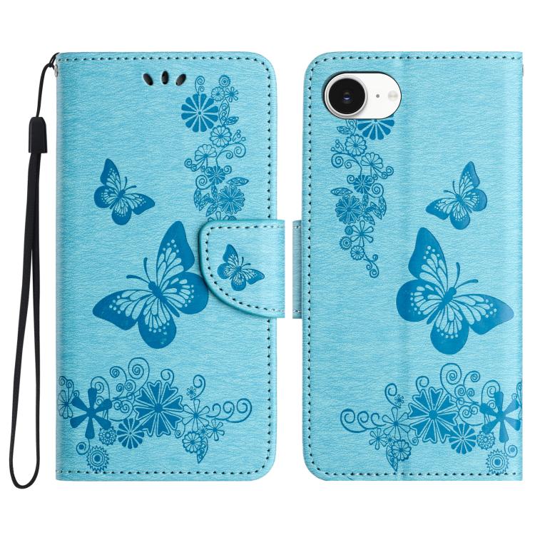 Butterfly Embossed Flip Leather Phone Case, For iPhone 17e / 16e, For iPhone 16 Pro Max, For iPhone 16 Pro