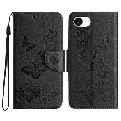 Butterfly Embossed Flip Leather Phone Case, For iPhone 17e / 16e, For iPhone 16 Pro Max, For iPhone 16 Pro